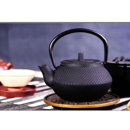 Cast Iron Tea Pot Teapot Japanese Style Kettle With Strainer Fower Tea Puer Coffee jar 300ml 2022256B