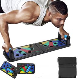 2023 Push up Board 9 in 1 Body Building Home Comprehensive Fitness Exercise Equipment Fodable Adjustable Pushup Stands Workout Gy2004070