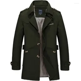 Men's Trench Coats TFETTERS Brand Coat Men 2023 Spring And Autumn Cotton Jacket For Vintage Windbreaker Casual Jackets Clothing