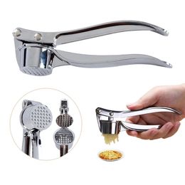 Fruit Vegetable Tools Garlic Press Crusher Mincer Kitchen Stainless Steel Smasher Squeezer Manual Grinding Tool Accessories 231212