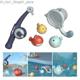 Bath Toys Children Bath Toy Educational Magnetic Fishing Toy Hand-Eye Coordination Training Toy for Kids Bathroom Floating Toy Q231212