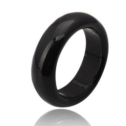 Fashion high quality Natural black Agate jade Crystal gemstone Jewellery engagement wedding rings for women and men Love gi215j