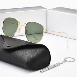 2022 New Classic Polarised Sunglasses Women Designer Brand Alloy Metal Polaroid HD Tempered Glass Lens Retro Glasses Sun Glasses U3294