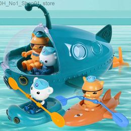 Bath Toys Baby Bath Toys Submarine Bathing Toys Lantern Fish Boat Anime Action Figures Model Doll Toys for Children Girls Birthday Gift Q231212