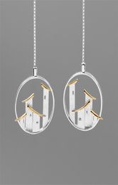 INATURE 925 Sterling Silver Handmade Folk House Long Drop Earrings For Women Statement Jewelry Gift CX2006281973867