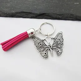 Keychains Butterfly Gift Charms Tassel Keyring Animal Keychain Bag For Women Nature Jewellery 2023 Fashion Jewellery