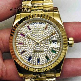 Rolaxes Clean Automatic Watch Luxury Datejust Mechanical Watch of Family Dental Gold Stone Machinery for