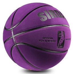 Balls Soft Microfiber Basketball Size 7 Wear-Resistant Anti-Slip Waterproof Outdoor Indoor Professional Basketball Ball Purple 231212