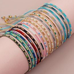 Strand Bohemian Handmade Colour Woven Rope Chain Miyuki Beaded Bracelet Ethnic Adjustable For Women Girl Fashion Jewelry Gift