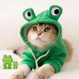 Dog Apparel Pet Hoodie-Dog Basic Sweater Coat Cute Frog Shape Warm Winter Jacket Cat Cold Weather Clothes Outfit Outerwear Halloween