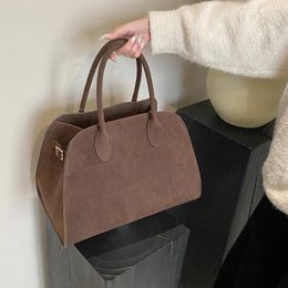 Evening Bags Luxury Suede Vintage Tote For Women Senior Margaux 15 Solid Crossbody Bag Large Capacity Ladies Commuting Handbag Shopper