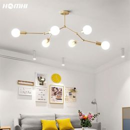 Modern Chandelier Sputnik Lamp Golden Spider Ceiling Nordic Home Decoration Living Room Dining E27 110V 220V Drop Chandeliers3424