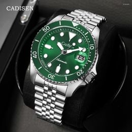 Wristwatches CADISEN Mens Mechanical Watches Top NH35 Watch For Men Automatic Waterproof Sapphire Mirror Gift Clock Reloj