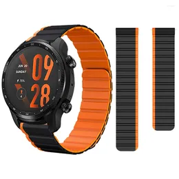 Watch Bands Magnetic Strap For TicWatch GTH 2 / E3 Silicone Band Pro 3 Ultra GPS LTE GTX Replacement Watchband Bracelet