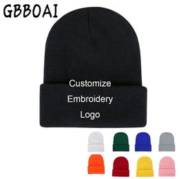 Beanie Skull Caps Custom Men Winter Hat Embroidery Letters Knitted Ladies Hats Beanies Stocking Skull Bonnet Cap For Women 231212