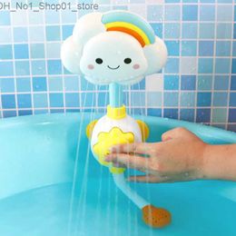 Bath Toys Baby Bath Toys Cloud Bathtub Showers Bathing Spouts Suckers Folding Faucet Children Bath Toys Cute Spray Shower Kids Gift Q231212