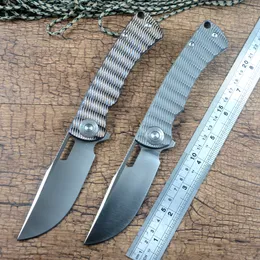 TWO SUN Folding Knife TS444 TC4 Titanium Handle Outdoor Pocket Knife M390 Blade Hunting Tool Gift Collection
