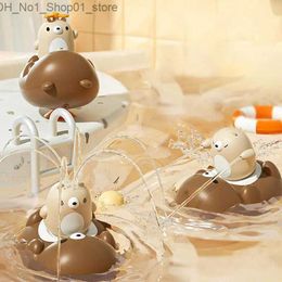 Bath Toys Kids Electric Spray Bear Shower Sucker Baby Bath Toys Water Playing Squirt Sprinkler Bathtub Baby Shower Gift For Boys and Girls Q231212