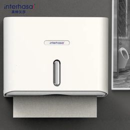 Toilet Paper Holders interhasa Paper Towel Holder Wall Punch Free Paper Towel Dispenser Waterproof Tissue Dispenser for Bathroom Toilet Commercial 231212
