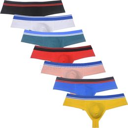 Underpants Men Underwear Cotton Cheeky Boxer Briefs Bottoms Trunks Brazil Bikini Men's Panties Male Skimpy Pouch Shorts 231212