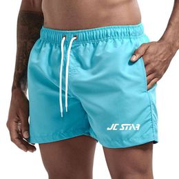 Men Gyms Fashion Fiess Shorts Bodybuilding Joggers Summer Quick Dry Board Short Pants Male Casual Beach Swimwear Sweatpants