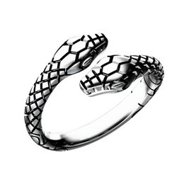 Vintage Double Head Snake Rings for Women and Men Ladies Finger Ring Jewellery Unisex Open Adjustable Size Animal Ring Man325t