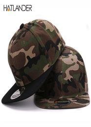 HATLANDER Camouflage snapback polyester cap blank flat camo baseball cap with no embroidery mens cap and hat for men and women 2017427222