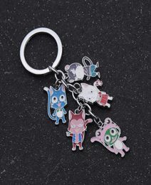 fashion lychee New Fairy Tail Keychain Happy Carla Frosch Lector Pantherlily Key Chain Keyring Bag Hanging Pendant G10192015108