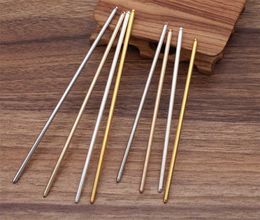 50 PCS 125mm3mm Vintage Metal Hair Stick Base Setting 4 Colors Plated Hairpins DIY Accessories For Jewelry Making 2110197866782