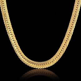 whole Vintage Long Gold Chain For Men Hip Hop Chain Necklace 8MM Gold Colour Thick Curb Necklaces Men's Jewellery Colar Coll216u