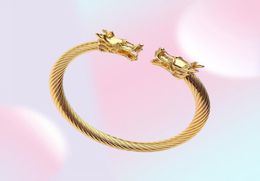 Bangle Dragon039s Head Stainless Steel Dragon Bracelet Black Jewellery Fashion Viking Men Wristband Cuff Women3276585