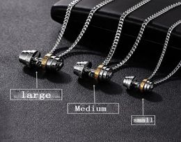 barbell Steel Colour stainless steel necklace mens Couple pendants Fitness sport man Fitness accesories Jewellery on the neck pride2676673