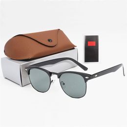 1pcs Fashion Sunglasses Eyewear Sun Glasses Designer Mens Womens Brown Cases Black Metal Frame Dark 50mm Lenses For2658