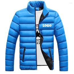 Men's Jackets Custom Logo Coat Men Winter 2023 Trend Student Youth Sports Cotton Jacket Short Clothes