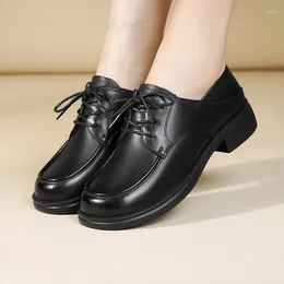 Dress Shoes Spring Autumn Comfortable Work For Women Slip-on Women's Leisure Soft Genuine Leather Driving Female Loafers