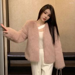 Women's Fur Winter Female Raccoon Hair Short Young Fashion Belly Small Man Everything Coat