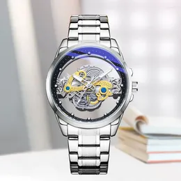 Wristwatches UTHAI BK139 Double-sided Hollow Steel Strip Men's Watch Casual Fashion Business Versatile Calendar Waterproof Quartz