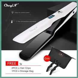 Hair Straighteners 3D Rotating Hair Straightener Professional PTC Hair Styling Iron Fast Heating Flat Iron with Wide Heating Plate and LCD Screen 231211