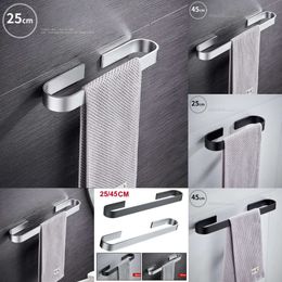 New Storage Bags Towel Rail Rack Towel Holder Bathroom Towels Rack Hanger No drilling Space Aluminium Wall Mounted Towel Rack Bar Towel Rail