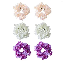 Decorative Flowers Faux Candle Holder Rings Artificial Floral Wreaths For Party Dining Table Home