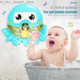 Bath Toys Bath Toys Bathing Spouts Bubble Crabs Frog Octopus Whale Foaming Machine Bathroom Oyuncak for Children Water Swimming Shower Kid Q231212