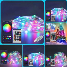 New Storage Bags Led Fairy Lights Dream Color Christmas String Lights with Remote Control Led Lights for Bedroom Party Christmas Tree Decor