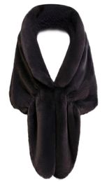 Scarves Womens Faux Fur Collar Shawl Scarf Wrap Evening Party Cape Stole For Bride And Bridesmaid Winter Coat5425350