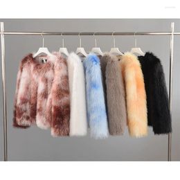 Women's Fur 2023 Faux Coat Winter Fashion Elegant Female Short Fluffy Jacket High Quality Ladies Plush Cardigan