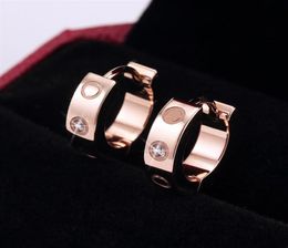 Stainless Steel Women Lady Hoop Earrings Designer Silver Gold Love Nail Earrings Wedding Promise Engagement Earring Gift Never Fad8273942