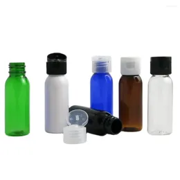 Storage Bottles 1OZ Durable Plastic Travel Bottle With Black White Flip Top Cap Cream Liquid Container Multi Purpose Refillable Empty