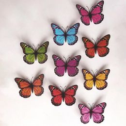 Decorative Flowers 3D Butterfly Wall Decor Birthday Decorations Party Cake Removable Stickers