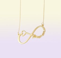 DUOYING Infinity Name Necklace Custom Name Necklace Gold Family Name Plated Necklace Personalised Gifts for Love039s Day Gifts4556576