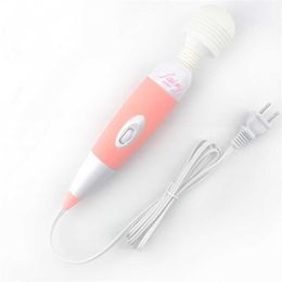 Pink 220V straight stick female massage vibrator fun G-spot masturbation adult products 231129