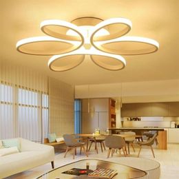 Pendant Lamps Minimalism chandelier Aluminium modern flower led ceiling lamp fixture for living study room bedroom285T